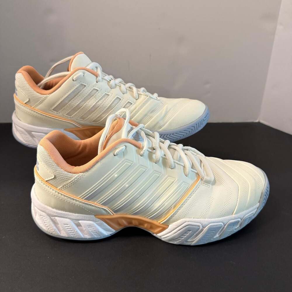 K-Swiss Tennis Shoes Cream‎ and Peach Women’s Size 10